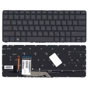 Клавиатура HP Spectre X360 13-4000, 13-4100, 13-4200, 834589-001 Чёрная с подсветкой, без рамки
