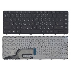 Клавиатура для ноутбука HP Probook 430 G3, 430 G4, 440 G3, 440 G4, 445 G3, 640 G2, 645 G2 черная, с рамкой