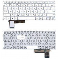 Клавиатура для ноутбука Asus VivoBook X201, X201E, X202, X202E, S200, S200E, S201, S201E, Белая, без рамки