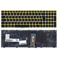 Клавиатура для ноутбука Lenovo Flex 2-15D, IdeaPad 300-15IBR, 300-15ISK, 300-17ISK, B50-45, G50-30, G50-45, G50-70, G50-75, G50-80, G70-80, S500, Z50-70, Z50-75, Z70-80 с салатовой рамкой