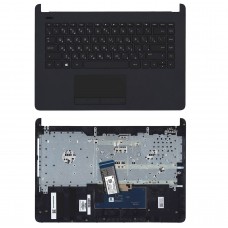 Верхняя панель с клавиатурой для ноутбука HP 14-bs, 14-bw, 14g-br, 14q-bu черная