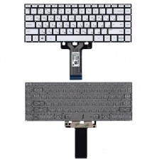 Клавиатура для ноутбука HP 14-bp, 14-bs, 14-bw, 14-cf, 14-df, 14-dk, 14-ma, 240 g6, 245 g6, 246 g6, Pavilion 14-bf, 14-bk, X360 14-ba серебристая, с подсветкой