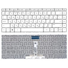 Клавиатура для ноутбука HP 14-bp, 14-bs, 14-bw, 14-cf, 14-df, 14-dk, 14-ma, 240 g6, 245 g6, 246 g6, Pavilion 14-bf, 14-bk, X360 14-ba белая, без рамки