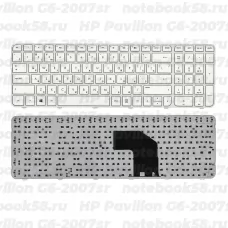 Клавиатура для ноутбука HP Pavilion G6-2007sr Белая, с рамкой