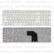 Клавиатура для ноутбука HP Pavilion G6-2008sr Белая, с рамкой