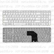 Клавиатура для ноутбука HP Pavilion G6-2018 Белая, с рамкой
