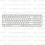Клавиатура для ноутбука HP Pavilion G6-2043 Белая, с рамкой