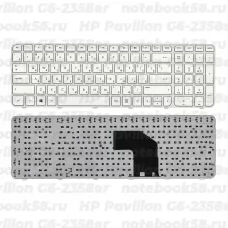 Клавиатура для ноутбука HP Pavilion G6-2358er Белая, с рамкой
