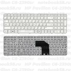 Клавиатура для ноутбука HP Pavilion G6-2390sr Белая, с рамкой