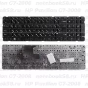 Клавиатура для ноутбука HP Pavilion G7-2008 Чёрная, без рамки, вертикальный ENTER