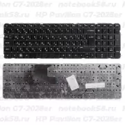 Клавиатура для ноутбука HP Pavilion G7-2028er Чёрная, без рамки, вертикальный ENTER