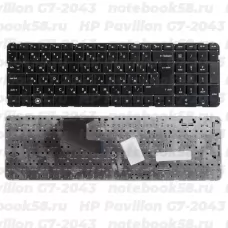 Клавиатура для ноутбука HP Pavilion G7-2043 Чёрная, без рамки, вертикальный ENTER