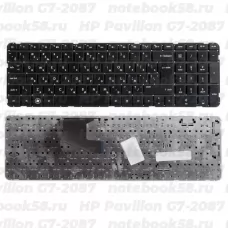 Клавиатура для ноутбука HP Pavilion G7-2087 Чёрная, без рамки, вертикальный ENTER