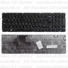 Клавиатура для ноутбука HP Pavilion G7-2200er Чёрная, без рамки, вертикальный ENTER