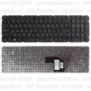 Клавиатура для ноутбука HP Pavilion G6-2200 Черная, без рамки