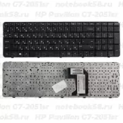 Клавиатура для ноутбука HP Pavilion G7-2051sr Чёрная с рамкой