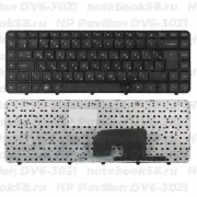 Клавиатура для ноутбука HP Pavilion DV6-3021 Чёрная, с рамкой