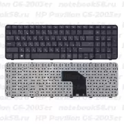 Клавиатура для ноутбука HP Pavilion G6-2003er черная, с рамкой