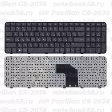 Клавиатура для ноутбука HP Pavilion G6-2036 черная, с рамкой