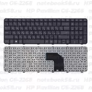 Клавиатура для ноутбука HP Pavilion G6-2268 черная, с рамкой