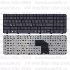 Клавиатура для ноутбука HP Pavilion G6z-2100 черная, с рамкой