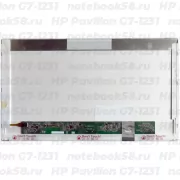 Матрица для ноутбука HP Pavilion G7-1231 (1600x900 HD+) TN, 40pin, Матовая