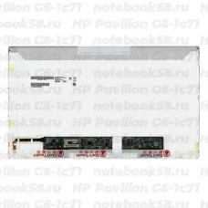 Матрица для ноутбука HP Pavilion G6-1c71 (1366x768 HD) TN, 40pin, Глянцевая