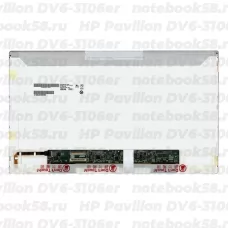 Матрица для ноутбука HP Pavilion DV6-3106er (1366x768 HD) TN, 40pin, Глянцевая