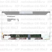 Матрица для ноутбука HP Pavilion G6-1043 (1366x768 HD) TN, 40pin, Матовая