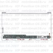 Матрица для ноутбука HP Pavilion G6-2067 (1366x768 HD) TN, 40pin, Глянцевая