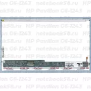 Матрица для ноутбука HP Pavilion G6-1243 (1366x768 HD) TN, 40pin, Глянцевая