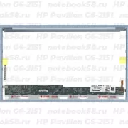 Матрица для ноутбука HP Pavilion G6-2151 (1366x768 HD) TN, 40pin, Глянцевая