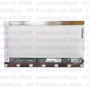 Матрица для ноутбука HP Pavilion G6-2058 (1366x768 HD) TN, 40pin, Глянцевая