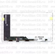 Матрица для ноутбука HP Pavilion G6-1116 (1366x768 HD) TN, 40pin, Матовая