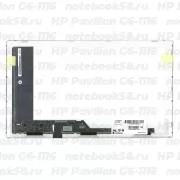 Матрица для ноутбука HP Pavilion G6-1116 (1366x768 HD) TN, 40pin, Глянцевая