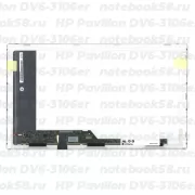 Матрица для ноутбука HP Pavilion DV6-3106er (1366x768 HD) TN, 40pin, Матовая