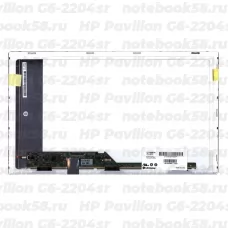 Матрица для ноутбука HP Pavilion G6-2204sr (1366x768 HD) TN, 40pin, Матовая