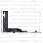 Матрица для ноутбука HP Pavilion G6-2214sr (1366x768 HD) TN, 40pin, Матовая