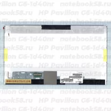 Матрица для ноутбука HP Pavilion G6-1d40nr (1366x768 HD) TN, 40pin, Матовая