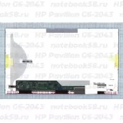 Матрица для ноутбука HP Pavilion G6-2043 (1366x768 HD) TN, 40pin, Матовая