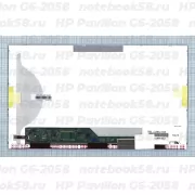 Матрица для ноутбука HP Pavilion G6-2058 (1366x768 HD) TN, 40pin, Матовая