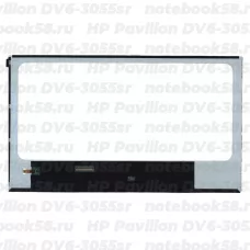 Матрица для ноутбука HP Pavilion DV6-3055sr (1366x768 HD) TN, 40pin, Глянцевая