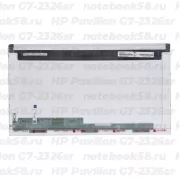 Матрица для ноутбука HP Pavilion G7-2326sr (1600x900 HD+) TN, 40pin, Матовая