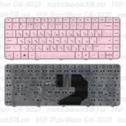 Клавиатура для ноутбука HP Pavilion G6-1021 Розовая