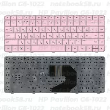 Клавиатура для ноутбука HP Pavilion G6-1022 Розовая