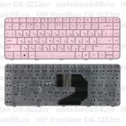 Клавиатура для ноутбука HP Pavilion G6-1232sr Розовая