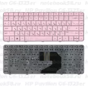 Клавиатура для ноутбука HP Pavilion G6-1323er Розовая