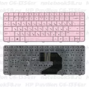 Клавиатура для ноутбука HP Pavilion G6-1356sr Розовая