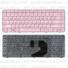 Клавиатура для ноутбука HP Pavilion G6-1393 Розовая