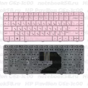 Клавиатура для ноутбука HP Pavilion G6z-1c00 Розовая